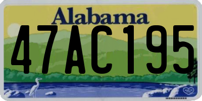 AL license plate 47AC195