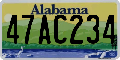 AL license plate 47AC234