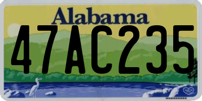 AL license plate 47AC235