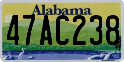 AL license plate 47AC238