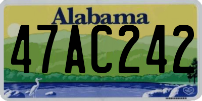 AL license plate 47AC242