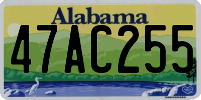 AL license plate 47AC255
