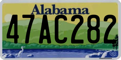 AL license plate 47AC282