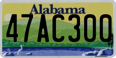 AL license plate 47AC300