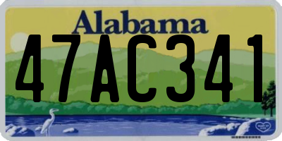 AL license plate 47AC341