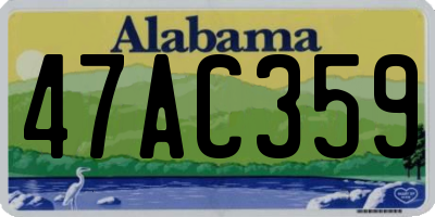 AL license plate 47AC359