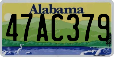AL license plate 47AC379