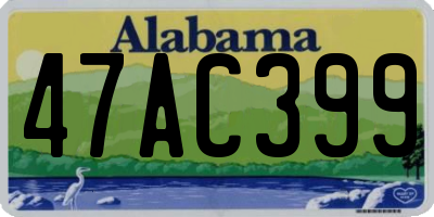 AL license plate 47AC399