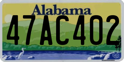 AL license plate 47AC402