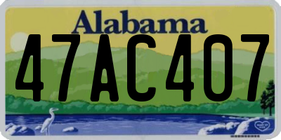 AL license plate 47AC407