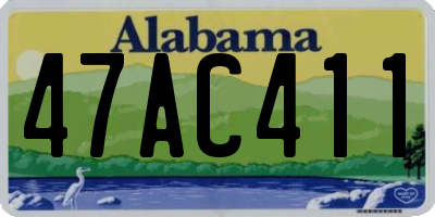AL license plate 47AC411