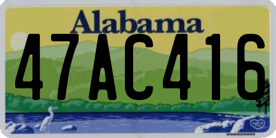 AL license plate 47AC416