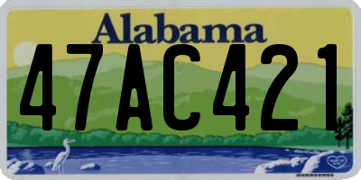 AL license plate 47AC421