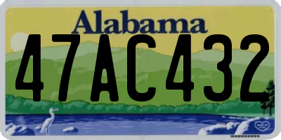 AL license plate 47AC432