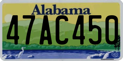 AL license plate 47AC450