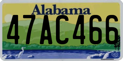 AL license plate 47AC466