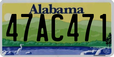 AL license plate 47AC471