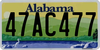 AL license plate 47AC477