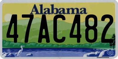 AL license plate 47AC482