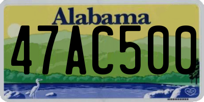 AL license plate 47AC500