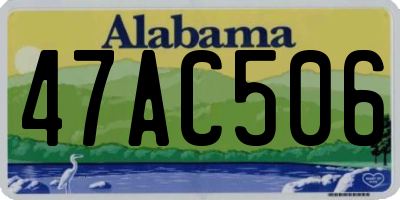 AL license plate 47AC506