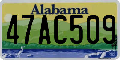 AL license plate 47AC509