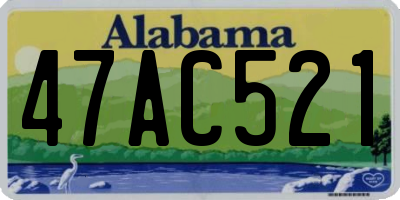 AL license plate 47AC521