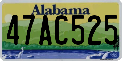 AL license plate 47AC525