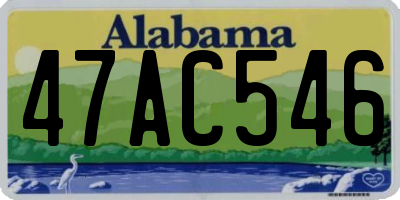 AL license plate 47AC546