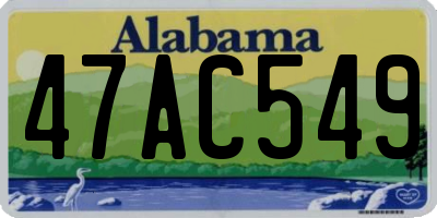 AL license plate 47AC549