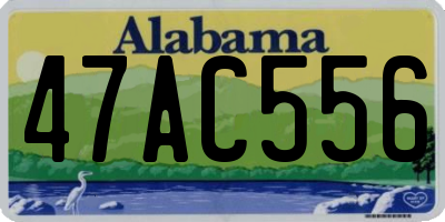 AL license plate 47AC556