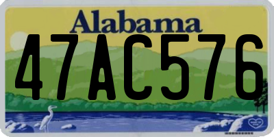 AL license plate 47AC576