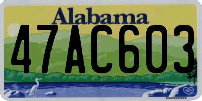 AL license plate 47AC603