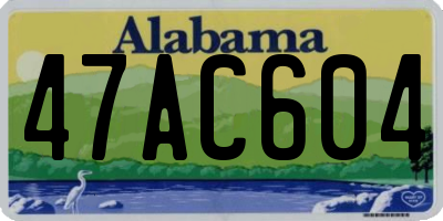 AL license plate 47AC604
