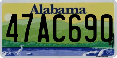 AL license plate 47AC690