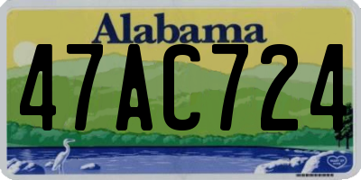 AL license plate 47AC724