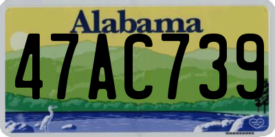 AL license plate 47AC739