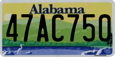 AL license plate 47AC750