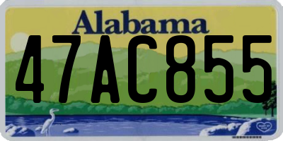 AL license plate 47AC855
