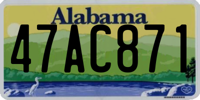 AL license plate 47AC871