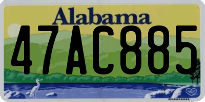 AL license plate 47AC885