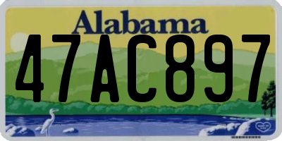 AL license plate 47AC897