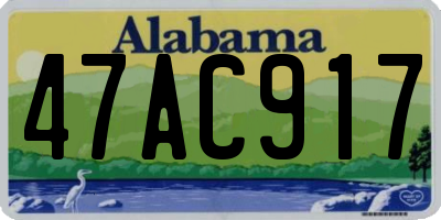 AL license plate 47AC917
