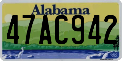AL license plate 47AC942