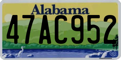 AL license plate 47AC952