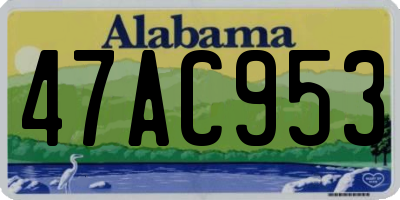 AL license plate 47AC953