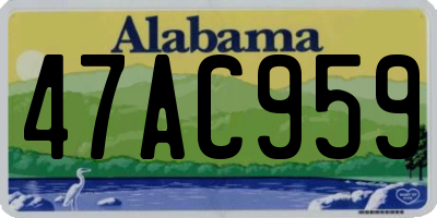 AL license plate 47AC959
