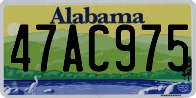 AL license plate 47AC975
