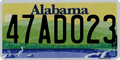 AL license plate 47AD023