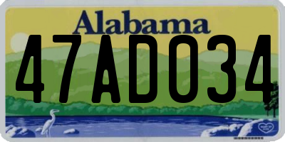 AL license plate 47AD034